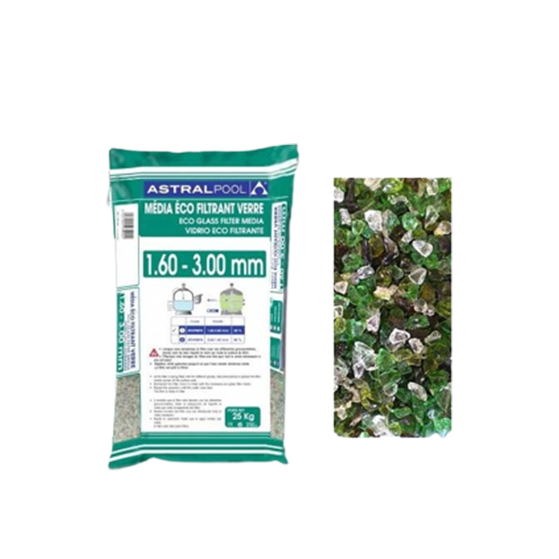 Verre ecofiltrant - sac 25kg - 1,6/3mm