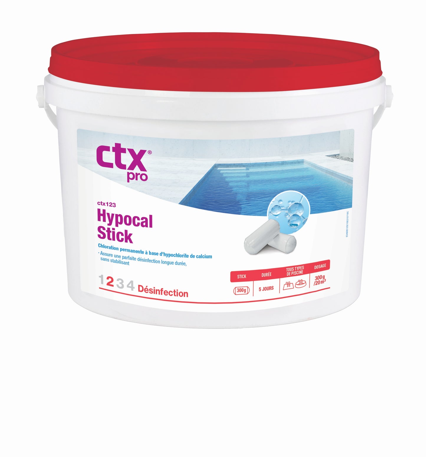 Hypochlorite de calcium "Hypocal" en sticks 5 kg - CTX 123